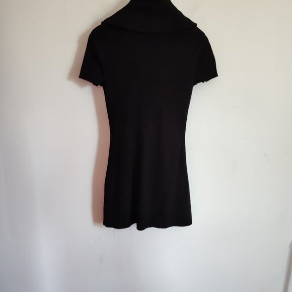 Ladies SZ S Inc Black Cowl Neck Short-Sleeve Sweater - Picture 3 of 4